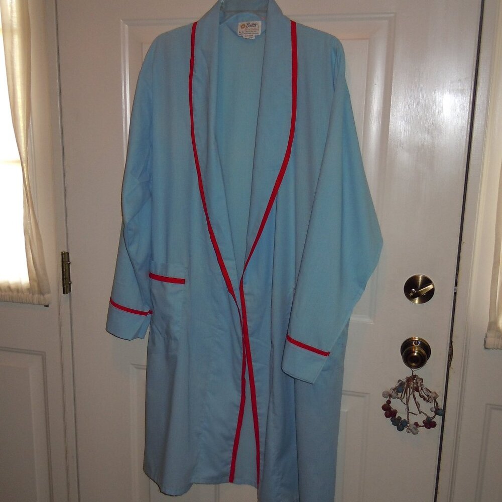 VINTAGE ‘BRITTS’ UNISEX TIE WRAP ROBE SZ XL EUC (1950s?)
